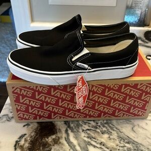 NWT Vans Black Slip Ons